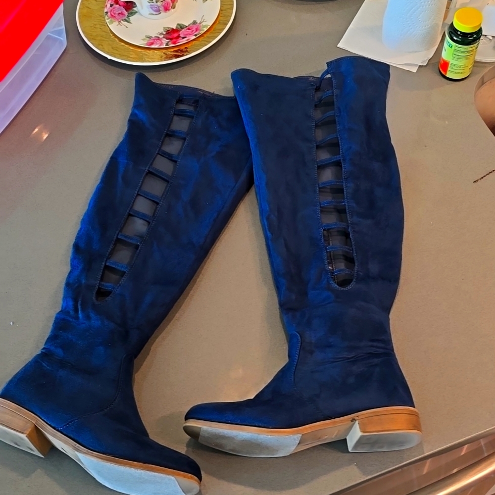 Suede over the knee boots